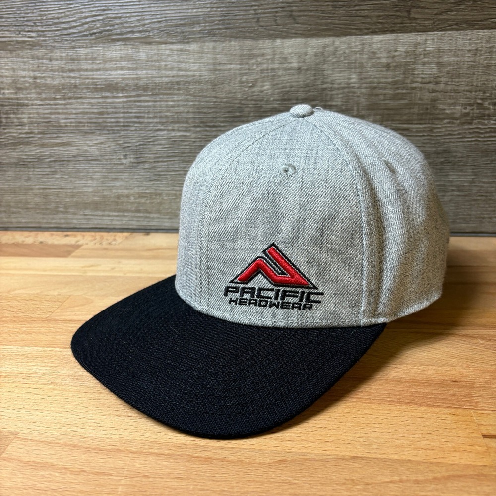 Pacific Headwear Hat Cap Snapback Gray Black Seven 50‎ Adjustable